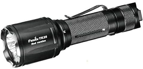 FENIX TK25 RED Taschenlampe aus Aluminium in der Farbe Schwarz - 14,26 cm