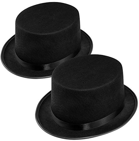 Wellgro, cilindro, con nastro in raso, 2 pezzi, per adulti, 31 x 26 x 14 cm (Lunghezza x Larghezza x Altezza), colore: nero