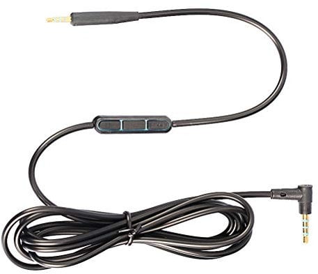 Designo Replacement Audio Cable for Bose QC25 QC35 SoundLink Around-Ear II Headphones Black