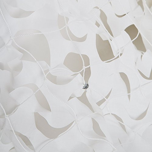 Gocher Abri Blanc Chasse Militaire Camouflage Net Camping Ombre De La Tente du Soleil Abri 3 × 4m (9.8 × 13ft)