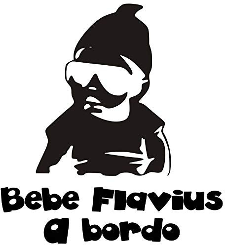 Crisphy - Adesivo personalizzabile in vinile con nome per auto 10x10cm bianco