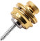 vhbw Security Lock Gurtknopf Pin für Gitarrengurt, Gurt für Gitarre, Konzertgitarre, Westerngitarre, Bass-, E-Gitarren, Gold mit Klemmverschluss