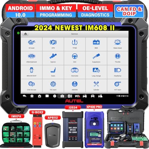 Autel IM608 II obd2 Diagnosegerät,2024 Android 10 Schlüssel Programmierung Werkzeug,Gleich wie IM608 PRO II/IM608S II, ECU-Codierung &Bidirektional Schlüssel Programmierer, 40+ Dienst