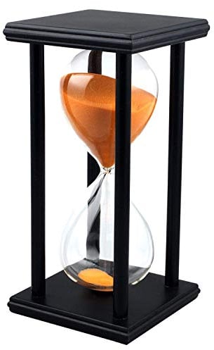 Sanduhr 30 Minuten Timer Sanduhr für Ornament Restaurant Wohnzimmer Zuhause Wandschrank Büro Schreibtisch Schlafzimmer Party Festival Weihnachten Hölzern Rahmen Sanduhr Uhr Dekoration Orange