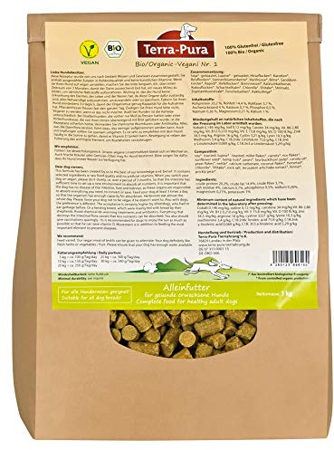 Bio-Vegani Nr. 1, kaltgepresstes Trockenfutter für den Hund, 1 kg -VEGAN-