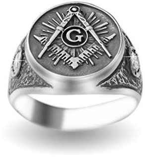 Swarovski Bague Maçonnique en Argent Sterling 925 Maçonnerie Nouvelle Franc-maçonnerie Hommes Silverzone 77 Bijoux Faits à la Main