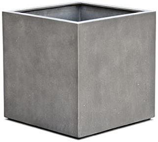 ESCHBACH® Pflanzkübel Cube 80 Beton Grau Quadratisch XXL * 80 x 80 x 80 cm * 10 Jahre Garantie