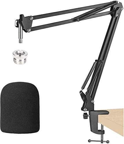 AT2035 Support Microphone Professionnel Réglable avec Bonnette Micro Compatible avec Filtre Anti-pop pour Microphone Audio Technica AT2035 par YOUSHARES