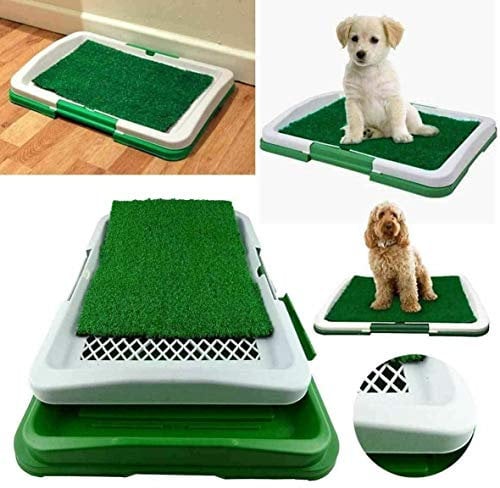 MantraRaj Pet Dog Cat Toilet Mat Indoor Training Restroom Grass Potty Pad Loo Tray Large Puppy