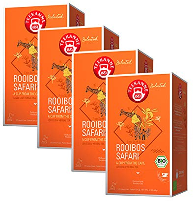 Teekanne Selected Rooibos Safari Bio Luxury Cup Pyramidenbeutel 40g / 4er Pack