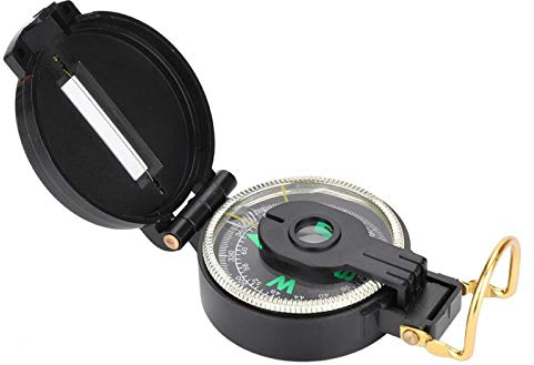 Demeras Kompass Marschkompass , Langlebige Expeditionskarte mit Wasserdichten sto?festen Kompassen Leuchtende Linsenkompasse Milit?rische Sicht im Freien , Sonstiges Zubeh?r f¨¹r Bergsteigerwerkzeuge