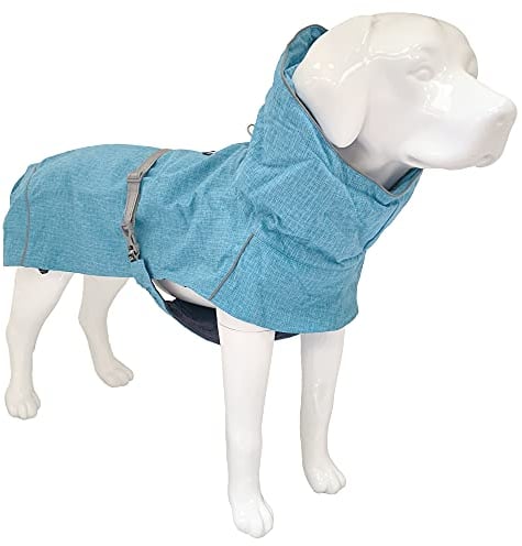 Croci Hiking - Mantel für Hunde, Regenmantel für Hunde, wattierter Wintermantel, Thermofleece-Futter, Everest Türkis, Größe 25 cm - 151 g