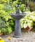 Garden Mile Solar Powered Frog Fountain Umbrella Water Feature Traditional Garden Solar Water Ornamental Fountain Bird Bath for Patio Energy Efficient Resin Solar Water Feature