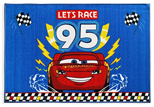 Nada Home Rutschfester Teppich Kinderzimmer Disney Cars Lightning mcqueen 80x120 cm 5436