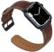 Anlinser Compatibile con Cinturino Apple Watch 45mm 44mm 42mm 41mm 40mm 38mm, Cinturini di Ricambio in Vera Pelle Compatibile con iWatch Ultra 2 Serie 9 8 7 6 5 4 3 SE (49/45/44/42, Marrone Scuro)