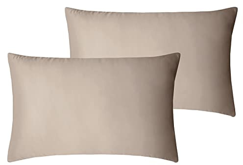 Soft Micro Polyester Bed Set with Crushed Velvet Band Durable Duvet Cover Set Shape-Retaining [Housewife PC, Mink Beige]