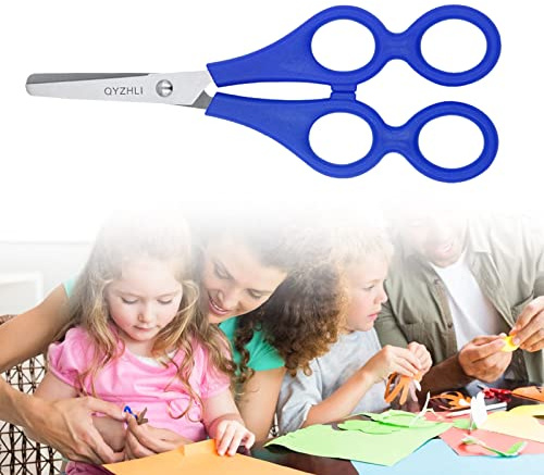 Schere mit vier Löchern,Therapeutenschere,Therapeutenschere Linkshänder,Lernschere Mit Doppelgriff,Kinder-Lernschere,Therapeutenschere Für Kinder,Blau