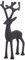 Brandsseller Dekofigur 24 cm Rentier Hirsch Metall Skulptur Dekoration Weihnachten Winter - Schwarz