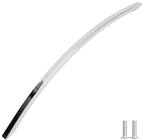 Decoranddecor Slimline Kitchen Door Handles Cabinet Pulls Sleek Design - Smooth Lines 320mm Polished Chrome