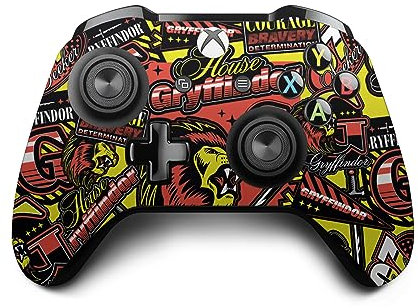 Head Case Designs Offizielle Harry Potter Gryffindor Muster Grafiken Vinyl Haut Gaming Aufkleber Abziehbild Abdeckung kompatibel mit Xbox One S/X Controller
