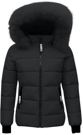 AMhomely Women's Hooded Winter Coat - Quilted Thicken Puffer Jacket With Waist, Plush Overcome Outer for Outdoor Skiing Snowboarding