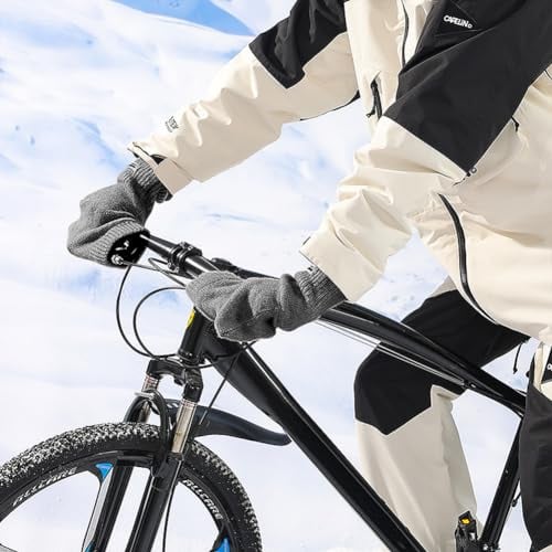 Fahrrad Lenkerhandschuhe Strick Lenkermuffen Lenkerstulpen Elastische Griffmuffen Kältschutz Fäustlinge Winddichte Strickhandschuhe Fahrradlenker Handschuhe Weiche Warme Lenker Handschuhe Handwärmer