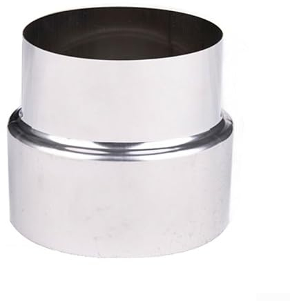 Oniissy Verbinden Sie das Ofenrohr mit dem Schornstein oder dem doppelwandigen Rauchabzug, Edelstahl-Reduzierstück, effiziente Heizung, Ofenrohrerhöhung, runder Kaminabzug (Ø80 mm/Ø60 mm), 1693234886