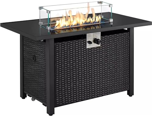 MyNvy feuertisch feuertisch Gas Outdoor Gasheizofen für den Außenbereich, Flüssiggasgrill, geeignet für Innenhof, Balkon und Garten