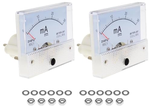 ECSiNG 2pcs DC Amp Meter Analogico Voltmetro DC Analogico Pannello Corrente Misuratore 85C1 Puntatore DC Amperometro per il Monitoraggio Circuito Caricabatterie Corrente di Misura
