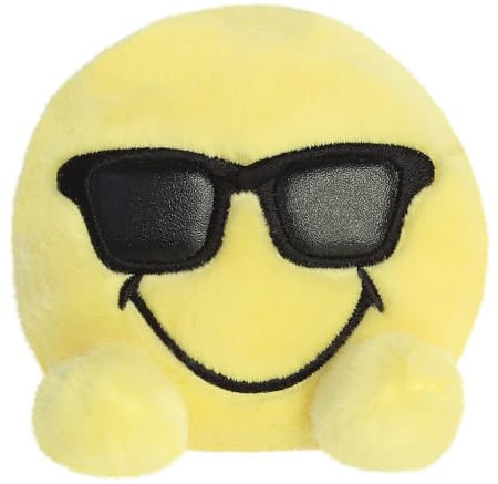 Aurora, 44302, Smiley Official Merchandise, Shades Smiley, 5In, Soft Toy, Yellow
