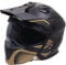 Motorcycle Crash Helmet Stealth Fighter ECE 22.06 Approved Multi Function Full Face & Open Face Helmet Removable Peak - Orbit Black/Gold Matt (Small)