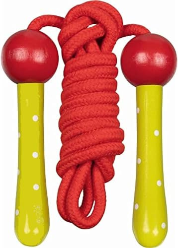 Ameisenkeks® Springseil mit Holzgriffen rot-gelb 200 cm Länge verstellbar