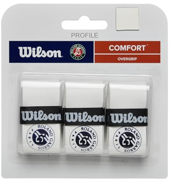 Wilson Unisex – Erwachsene Roland-Garros Tennis Overgrip Tennisschläger, weiß/Marineblau