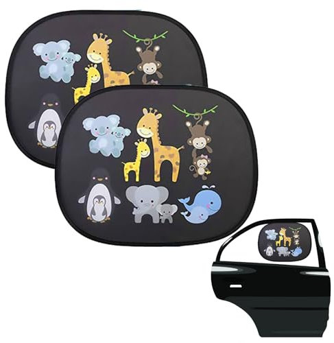 Parasol Coche Infantil Lateral,Parasol Coche bebé,Parasol Coche Infantil con protección UV,Parasol Coche Lateral,Parasole Autoadhesivos Coche,Parasol de Coche con protección UV,2 PCS