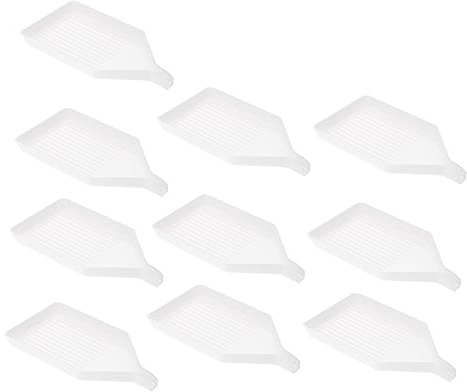 ADOCARN 10pcs Rhinestone Plate Tray - Nail Implements - Bead Sorting Trays - Diamond Drill Embroidery Tray - Beaded White - Picture Holder - Paint Kit Tools for Diamond Beads