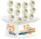 AKITAInk Nastro Adesivo Per Imballaggi Pacchi 12 pcs 50×66 Metri Nastro da Imbalaggio Silenzioso, Fortemente Adesivo e Resistente all' Acqua. (12, TRASPARENTE)