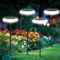 ZWOOS 4er-Set LED Gartenbeleuchtung Solar, Extra Helle Solar Gartenleuchten für Außen, Solarstecker Blumenkasten, Outdoor Solarleuchten für Gartendeko, Blumentöpfe, Weg, IP65 Wasserdicht (Kaltweiß)