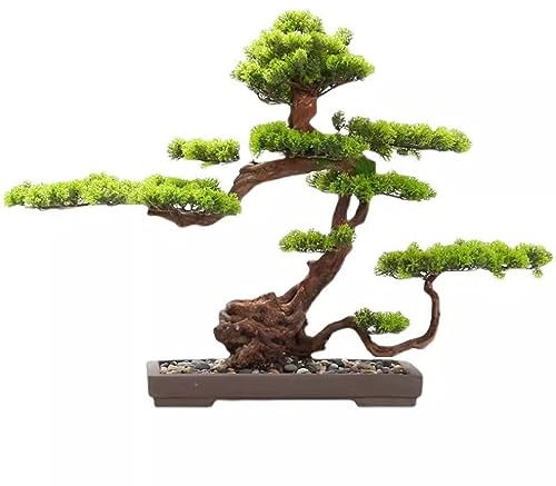 zhongqunli künstliche Bäume, die echt Aussehen, Künstliche Bonsai-Kiefer, realistische Fake-Pflanze, Dekoration, künstliche Pflanzen, Desktop-Zen-Display, Fake-Pflanze,künstliche Pflanzen