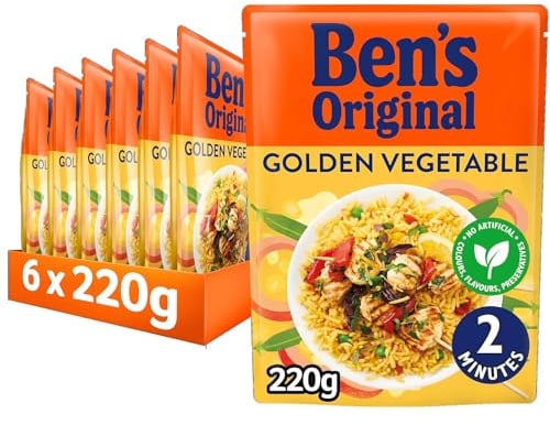 24 x Original Golden Vegetable Microwave Rice 220g Delicious Tasty And Twisty Treat Gift Hamper For Birthday,Christmas,Easter