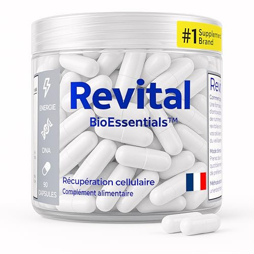 Revital® Complément NAD+ avec Resvératrol, Shilajit, Magnésium & Vitamines - Soutient le Bien-Être Cellulaire, l’Équilibre Antioxydant & l’Énergie Quotidienne pour Hommes & Femmes - 90 Capsules