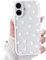 NITITOP Compatible with iPhone 16 Case Cute Clear White Durable Love Heart Pattern for Girls Women Soft TPU Transparent Colourful Frame Full Camera Lens Shockproof Protective Cover - White