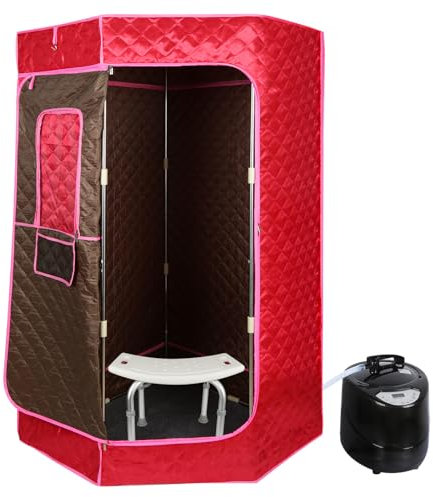 OHMG Sauna à Vapeur et Cabine 3L 1000W Tente de Sauna Portable Pliable Isolante à Quatre Couches et Générateur de Vapeur de Sauna pour Bain de Sauna, Détoxification, Thérapie Corporelle