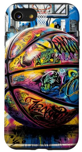 Hülle für iPhone SE (2020) / 7 / 8 Graffiti-Basketball-Urban-Art-Sportdesign