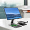 elook Tablet Holder Stand, Tablet Stand for Desk with 360 Rotating Base, Adjustable Foldable Travel Holder, Portable Monitor Stand for Desk Home Office - Black