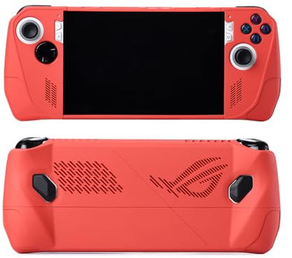 Funda protectora para consola de juegos Asus ROG ALY, funda protectora de consola de mano con pintura en aerosol para superficie y color de contraste (rojo)