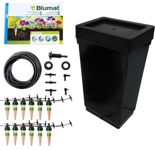 PuraPlants Bewässerungsset für 12 Pflanzen mit 47 L Tank – inkl. original Tropf-Blumat 7 Meter Set