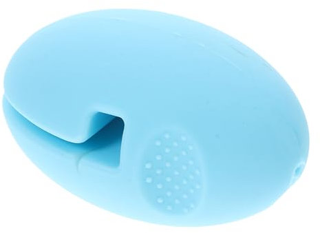 Amosfun Silicone Thermometer Pot Clip Temperature Probe Holder Pot Side Clip Heat Resistant Blue for Cooking Syrup Candy Frying