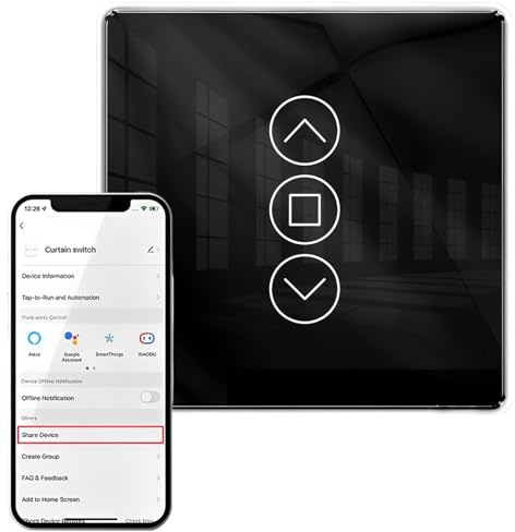VEGOATY Timer intelligente per tapparelle con funzione percentuale: interruttore per tapparelle 2.5D, interruttore per tapparelle Smart Wlan, interruttore per tapparelle Alexa/Google, controllo vocale
