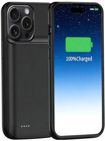 MIGAFEI Battery Case for iPhone 15 Pro Max, 10000mAh Rechargeable Smart Extended Charging Case Compatible with iPhone 15 Pro Max(6.7 inch