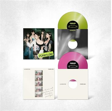 Le Sserafim - 2nd Studio Album PureFlow Pt.1 Vinyl Version LP (Hot Pink Glitter ver.)